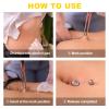 Romlon Ear Nose Piercing Tools - 50Pcs Mixed 12G 14G 16G 18G 20G Stainless Steel Piercing Kit for Ear Nose Navel Belly Nipple Tongue view 4