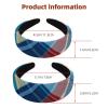RODAILYCAY Plaid Pattern Head Bands Hoops, Velvet Thick Padded Hairband Hoops, Wide Hairbands for Women Girls for Hair, No Slip Headbands, Set of 2 view 3