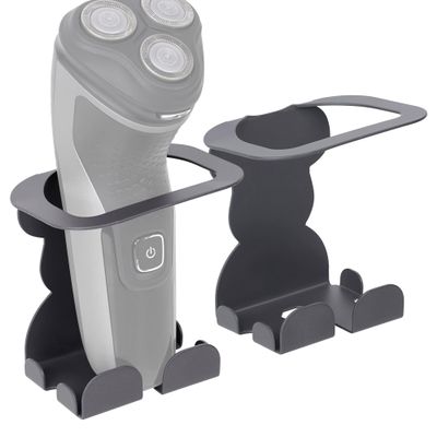 Linkidea Wall Mount Electric Razor Holder, Shaving Stand Compatible with Philips Norelco Shaver 3600, 2400, Series 7000, Bathroom Shaver Accessory Storage Holder (Grey)