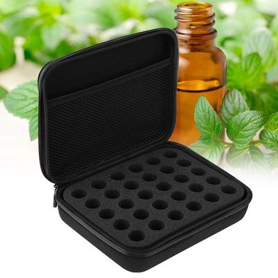 Brrnoo Essential Oil Organizer, Carrying Case for Storage, Portable Essential Oil Case, Black