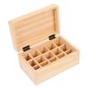 GRIRIW Wooden Essential Oil Organizer Box 15 Compartment Storage Case for Oils view 1