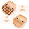 GRIRIW Wooden Essential Oil Organizer Box 15 Compartment Storage Case for Oils view 3