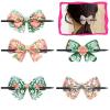 DIY Diamond Oval Hair Clips for Women, Mandala Wooden Hairpins, Leather Long Fixed, Hairpin Ties for Long Hair, Decorative Oval Accessories for Fixed Hairstyles-Rosette02 view 1
