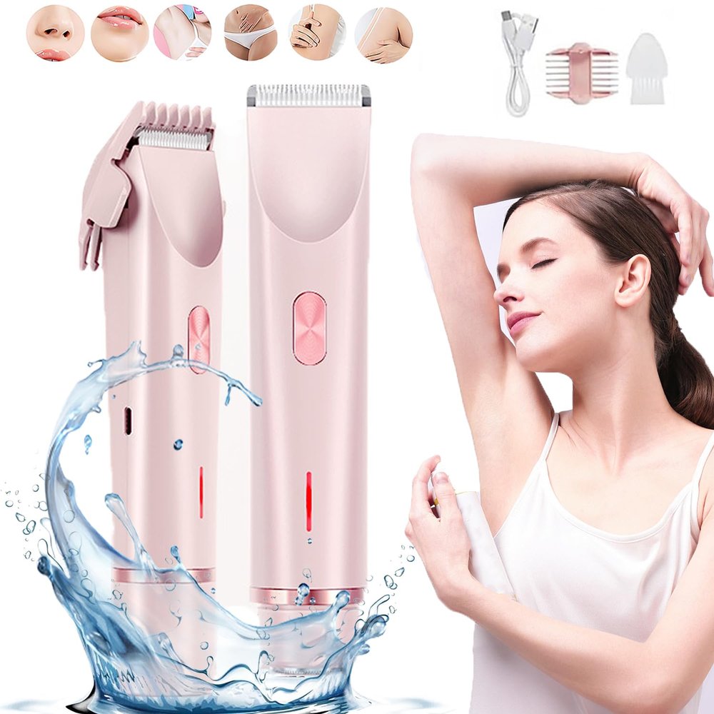 Shaver for Women, Electric Razor, Comfort 2 in 1 ElectricLadyShaver, 2.0 Electric Razor, Waterproof Wet&Dry (Pink)