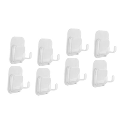 ARTIBETTER 8pcs Adhesive Holder Wall-Mounted Shaver Hooks for Bathroom Storage for and Shaving Brushes Easy Install Smooth