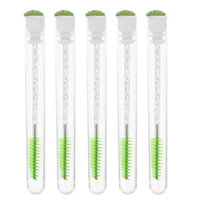 Gogogmee 10pcs Eyelash Brush Set Tube and Tip Portable Makeup Wands for Eyelash Extensions and Eyebrow Grooming