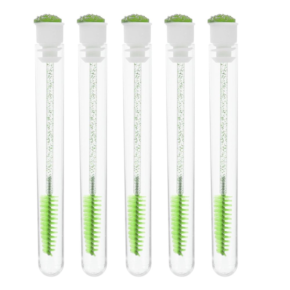 Gogogmee 10pcs Eyelash Brush Set Tube and Tip Portable Makeup Wands for Eyelash Extensions and Eyebrow Grooming
