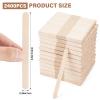 2400 Pcs 4.5' Popsicle Sticks for Crafts and 1200Pcs Wooden Wax Sticks (Without Handl) view 3