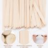 2400 Pcs 4.5' Popsicle Sticks for Crafts and 1200Pcs Wooden Wax Sticks (Without Handl) view 4