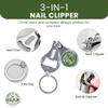 3-in-1 Scripture Nail Clipper Multitool, Green - The Plans I Have for You, Jer 29:11 - Metal Bible Verse Keychain Nail Clipper Tool with Bottle Opener & Nail File - Christian Pocket Tools for Men view 3