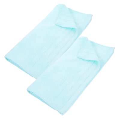 VOSAREA 2pcs Oversized Cotton Facial Towels Soft Absorbent Quick-Dry Spa Towels for Adults Extra Skin-Friendly for Home Use and Gifts
