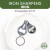3-in-1 Scripture Nail Clipper Multitool, Green - Iron Sharpens Iron, Prov 27:17 - Metal Bible Verse Keychain Nail Clipper Tool with Bottle Opener & Nail File - Christian Pocket Tools for Men view 4