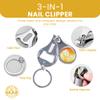 3-in-1 Scripture Nail Clipper Multitool, Green - Man of God, 1 Tim 6:11 - Metal Bible Verse Keychain Nail Clipper Tool with Bottle Opener & Nail File - Christian Pocket Tools for Men view 3