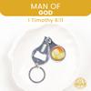 3-in-1 Scripture Nail Clipper Multitool, Green - Man of God, 1 Tim 6:11 - Metal Bible Verse Keychain Nail Clipper Tool with Bottle Opener & Nail File - Christian Pocket Tools for Men view 4
