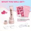 Electri Razors for Women, 2 in 1 Bikini Trimmer for Women Painless Bikini Shaver for Bikini, Underarm, Legs, Arms Waterproof, Travel-Friendly view 2
