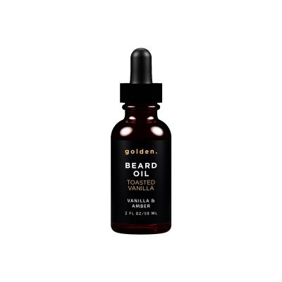 Golden Grooming Beard Oil for Men | Natural Growth Kit with Castor Oil, Jojoba Oil, and Olive Oil | Tames, Moisturizes & Styles | Toasted Vanilla Scent | 2oz