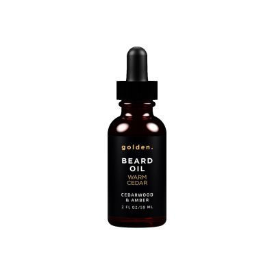 Golden Grooming Beard Oil for Men | Natural Growth Kit with Castor Oil, Jojoba Oil, and Olive Oil | Tames, Moisturizes & Styles | Warm Cedar Scent | 2oz