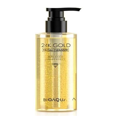 24K Gold Facial Cleanser, Luxury Hydrating Face Wash with Real Gold