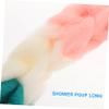 LIOOBO 3pcs Exfoliating Shower Pouf Gradient Bath Sponge for Gentle Scrubbing Mesh Design Back Scrubber for Dead Skin Removal and Lathering Soft and Lightweight view 2