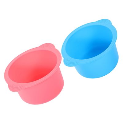 HAPINARY 2pcs Silicone Wax Warmer Liner Hair Removal Wax Bowl Beauty Mask Bowl Non Stick Reusable for Therapy