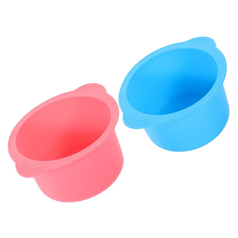 HAPINARY 2pcs Silicone Wax Warmer Liner Hair Removal Wax Bowl Beauty Mask Bowl Non Stick Reusable for Therapy