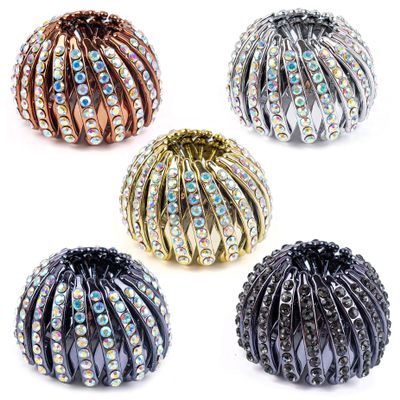 Framendino, 5 Pack Lazy Birds Nest Plate Hairpin Expandable Ponytail Holder 5 Colors