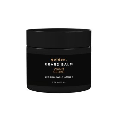 Golden Grooming Beard Balm | Unique Masculine Scent | Shea Butter for Beard Growth | Tames, Moisturizes & Styles Warm Cedar, 2oz