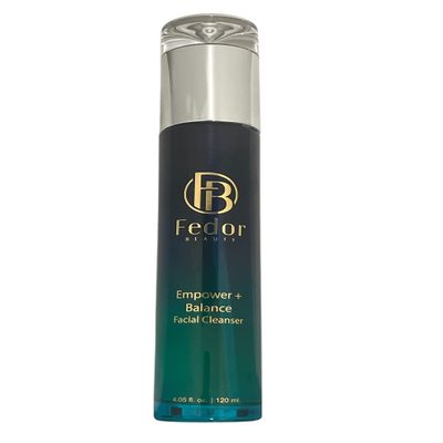 Fedor Beauty Empower + Balance Oil Cleanser for exfoliating and smoother skin. All Natural, plant based.