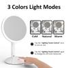 Foldable 15X Magnifying Mirror with Lights,Portable Vanity Mirror,3 Colors Light Modes, Desk or Travel Use,Stepless Adjustable Lighted Makeup Mirror view 2