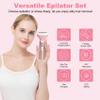 4 in 1 Rechargeable Women Face Epilator, Electric Bikini Epilator for Women, Hair Removal for Face, Armpits, Arms, Legs Hair Removal, Removable and Washable Heads view 2