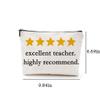 Teacher Makeup Bag, Tavel Small Comestic Bag with Zipper, Funny Bulk Makeup Comestic Organizer Bags for Women, Teacher Appreciation Gifts, Mothers Day Gifts for Mom, Cute Christmas Gifts Favors view 3