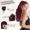 BARSDAR 20 Inch Drawstring Wavy Ponytail Extensions + Comb Clip Drawstring Curly Ponytail Extension view 4