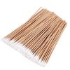 100/200Pcs 6 Inch Long Wooden Handle Cotton Swabs Single-Head Sterile Sticks Applicator For Wound Makeup view 2
