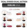6 Colors Cream Contour Stick Makeup Kit, Shades with Highlighter, Blush and Double-End Bronzer Contour Stick for Sculpt the Cheeks, Long Lasting, Waterproof, Matte & Dewy Finish(SET C) view 4