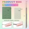 Color Titanium-Circle Bevel Shovel Double Head Cuticle Remover Pusher, Double head design Cuticle Pusher Tool, Nail Cuticle Remover, Cuticle Tools Suitable for professional manicurists and home use view 1