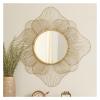 32x32 Inch Shower Mirror Gold Makeup Hair Cut Bathroom Mirror Decor Aesthetic Bedroom Decorative Mirrors,Mirrors view 1