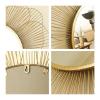 32x32 Inch Shower Mirror Gold Makeup Hair Cut Bathroom Mirror Decor Aesthetic Bedroom Decorative Mirrors,Mirrors view 3