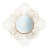 32x32 Inch Shower Mirror Gold Makeup Hair Cut Bathroom Mirror Decor Aesthetic Bedroom Decorative Mirrors,Mirrors view 4