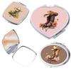 Custom Name Cowgirl Boots Compact Mirror with Birth Flower for Women Girls Mom Bridesmaid Gifts Travel Makeup Mirror Personalized Pocket Mirror Small Hand Mirror Portable Cosmetic Make Up Mirror view 1