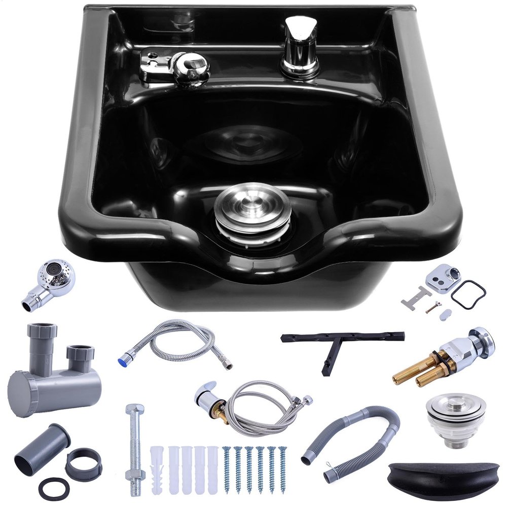 Sink Hair Washing | Shampoo Sink Hairdresser Basin Black,Portable Shampoo Basin, Salon Equipment, Salon Shampoo Bowls Beauty for Barbershop Hair Stylist