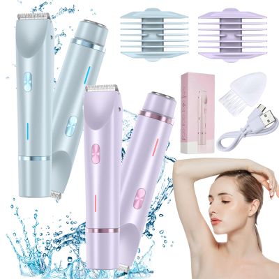 Beauty Bloom Electric Razor, Beauty Bloom 2.0, Beauty Bloom Trimmer, Beauty Bloom Razor for Women, Comfort 2 in 1 Electric Lady Shaver for Wet & Dry Use (Purple+Blue)