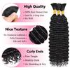 AKONSOUL Human Braiding Hair Boho Braids 110g 12A Deep Wave Bulk for Braiding No Weft 3 Bundles Wet and Wavy Curly 100% Human Hair Extensions 18 Inch Color 1B Natural view 2