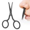 Small Scissors, Rounded Stainless Steel Facial Hair Scissors Nose Hair Scissors Round Tip Design Professional Grooming Scissors view 1