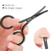 Small Scissors, Rounded Stainless Steel Facial Hair Scissors Nose Hair Scissors Round Tip Design Professional Grooming Scissors view 2