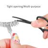 Small Scissors, Rounded Stainless Steel Facial Hair Scissors Nose Hair Scissors Round Tip Design Professional Grooming Scissors view 3