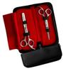 5.5 Inch Hair Cutting Scissors Thinning Shears Kit Stainless Steel Barber Scissors Set for Hairdresser Haircut Hairdressing,Black,5 Inch (Pink 6.5 inch) view 4