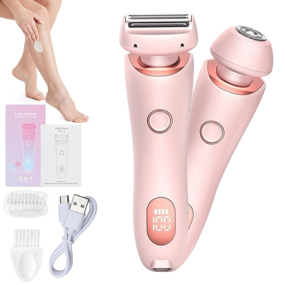 Vantique Shaver, Vantique Lady Shaver, Vantique Electric Shaver, Vantique Shaver for Women, Comfort 2 in 1 Electric Lady Shaver, IPX7 Waterproof for Wet & Dry Use (Pink)