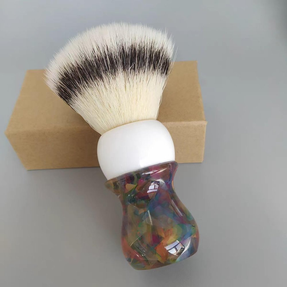 Dscosmetic new bulb shape CN6 synthetic hair knot shaving brush for men (FAN shape knot brush)