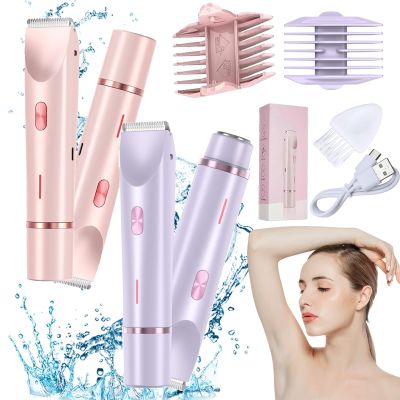 Beauty Bloom Electric Razor, Beauty Bloom 2.0, Beauty Bloom Trimmer, Beauty Bloom Razor for Women, Comfort 2 in 1 Electric Lady Shaver for Wet & Dry Use (Pink+Purple)