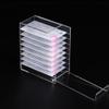 8 Layers Acrylic Eyelash Storage Organizer, Grafting False Eyelashes Display with 8 Pallets, Dustproof Cosmetic Beauty Extension Supplies (Marble White) view 3